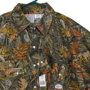 RASCO FR Flame Resistant Woodland Camo Work Shirt 4XL Long Sleeve Pearl Snap